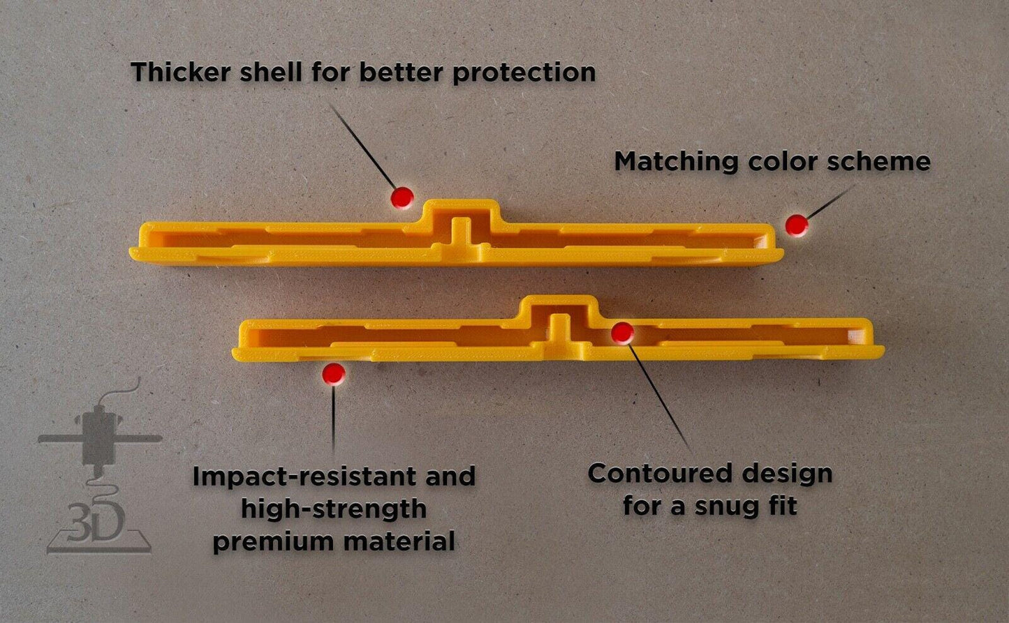 DeWalt Track Saw Guide Rail Edge Protection – Set of 2 Caps
