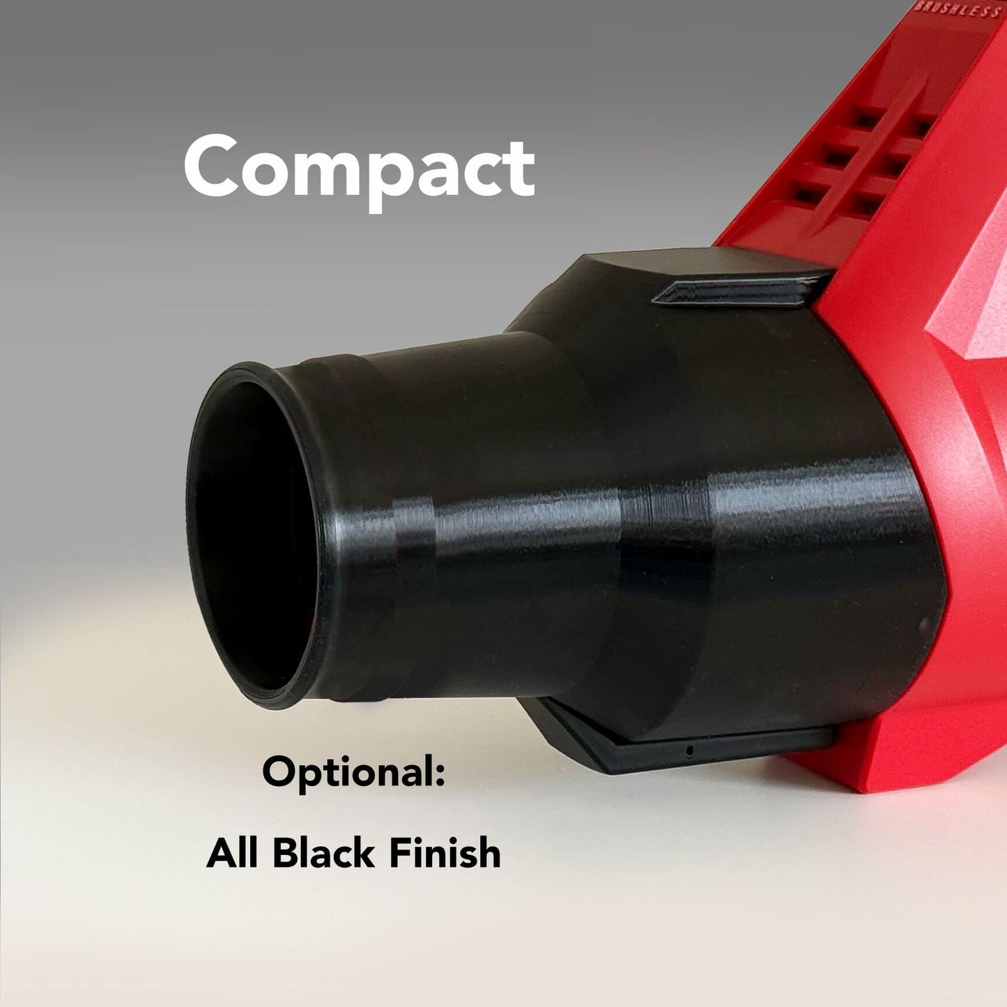Compact Short Nozzle for Milwaukee Cordless Leaf Blowers models 3017-20 & M18 FBLG3