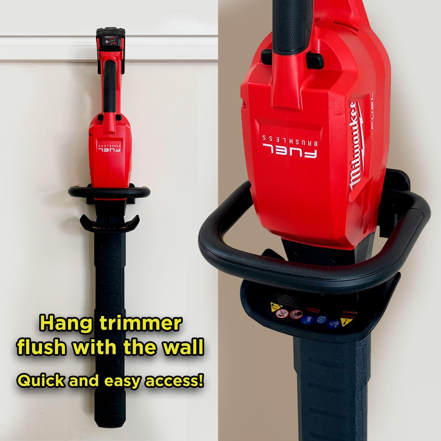 Wall Mount Bracket for Milwaukee Cordless Hedge Trimmer Model #2726-20