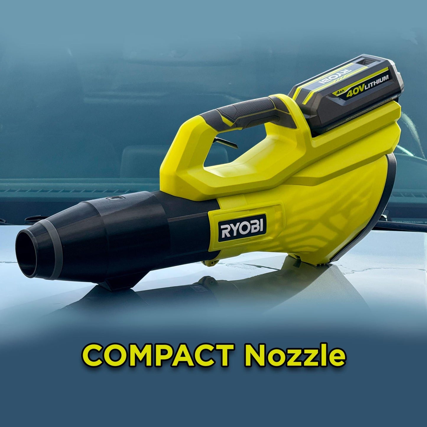 Compact Nozzle for RYOBI Cordless Blower (Model RY40LB01)