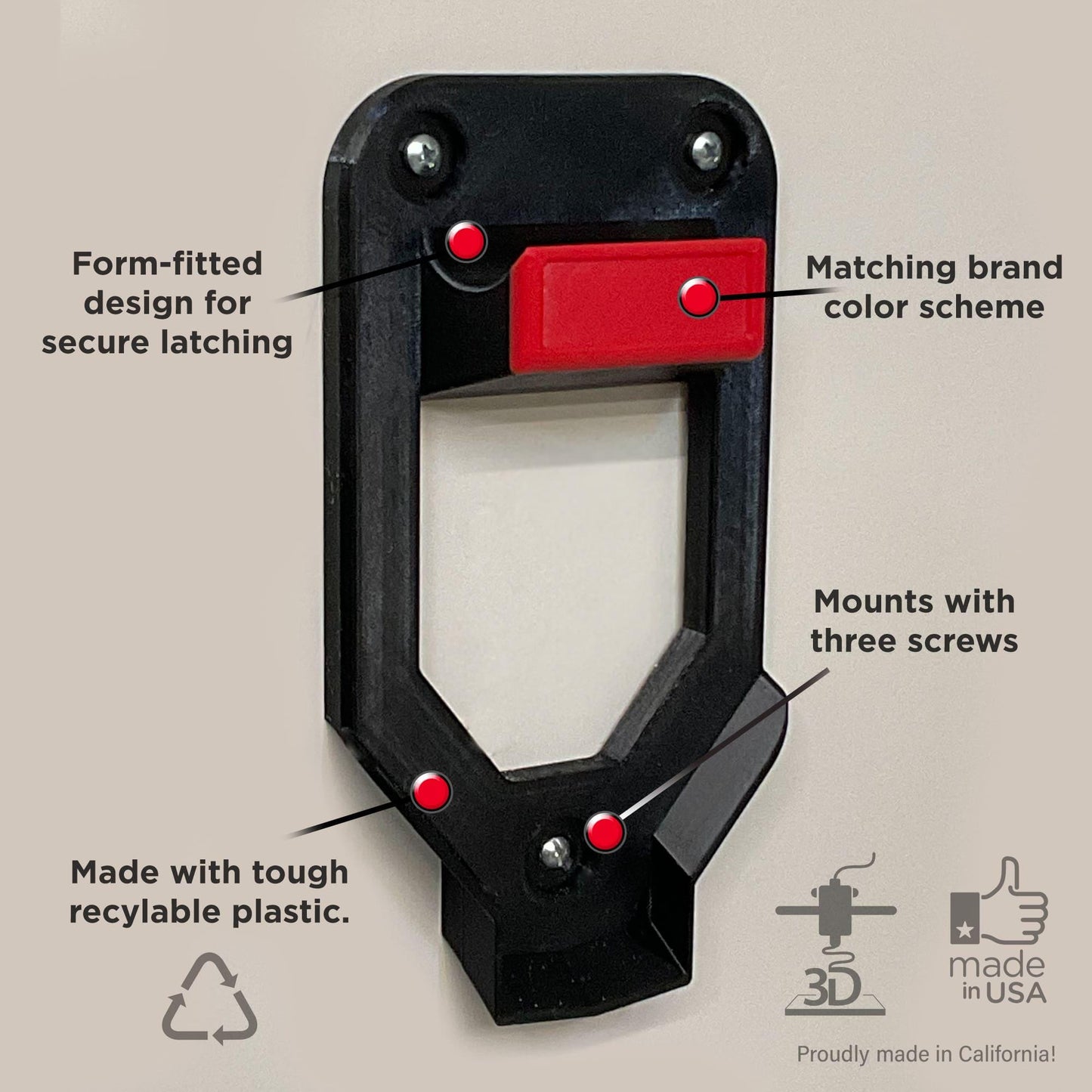 Wall Mount Bracket for Milwaukee M18 Fuel Dual Battery Leaf Blower Model #2824-20
