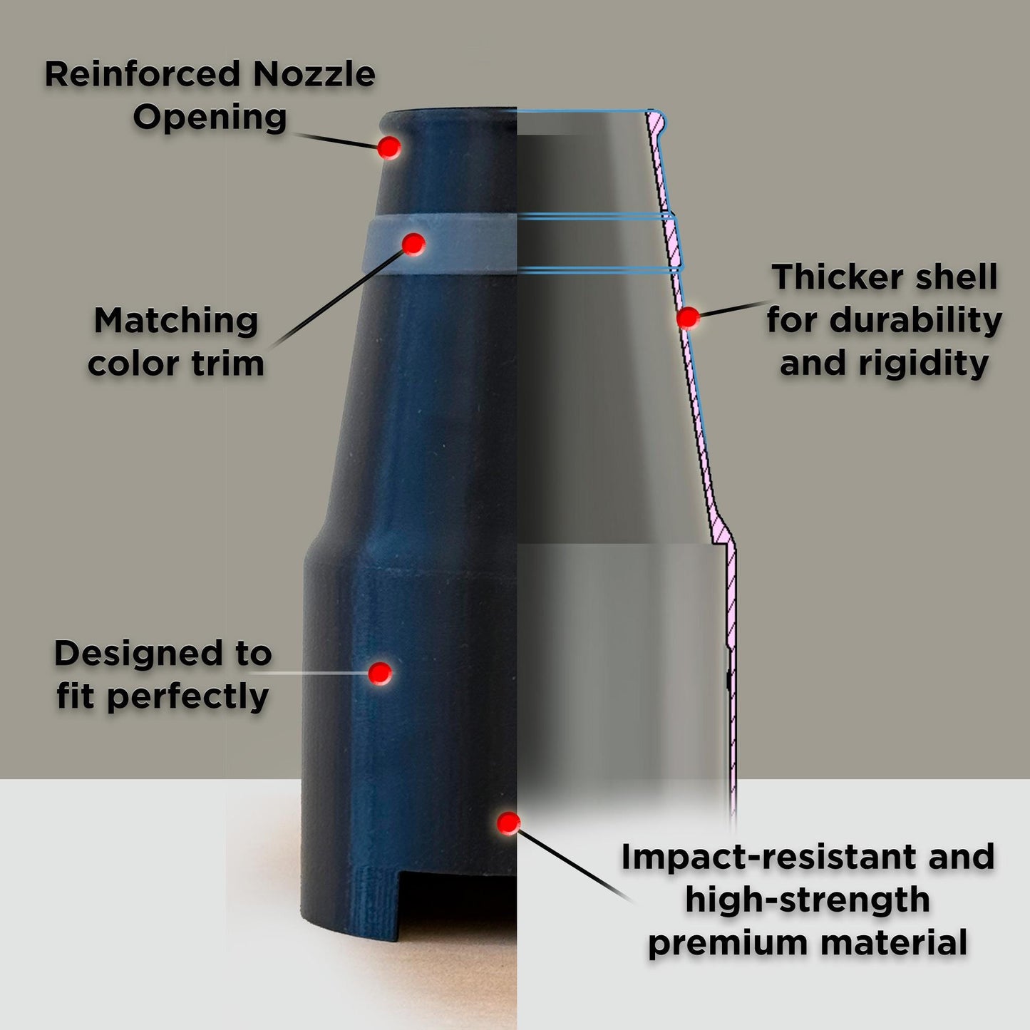 Compact Nozzle for Ryobi ONE+ 18V 90 MPH 250 CFM Cordless Battery Leaf Blower (Model P21011K)