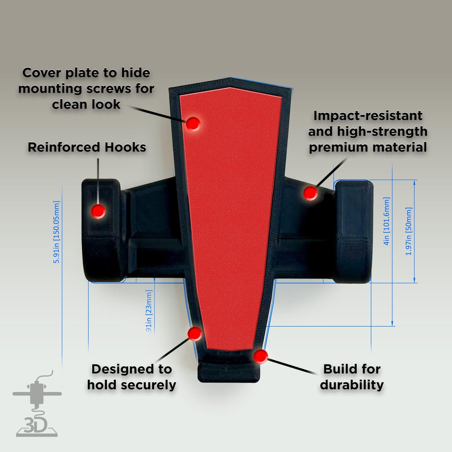 Wall Mount Bracket for Milwaukee Cordless Hedge Trimmer Series 3000