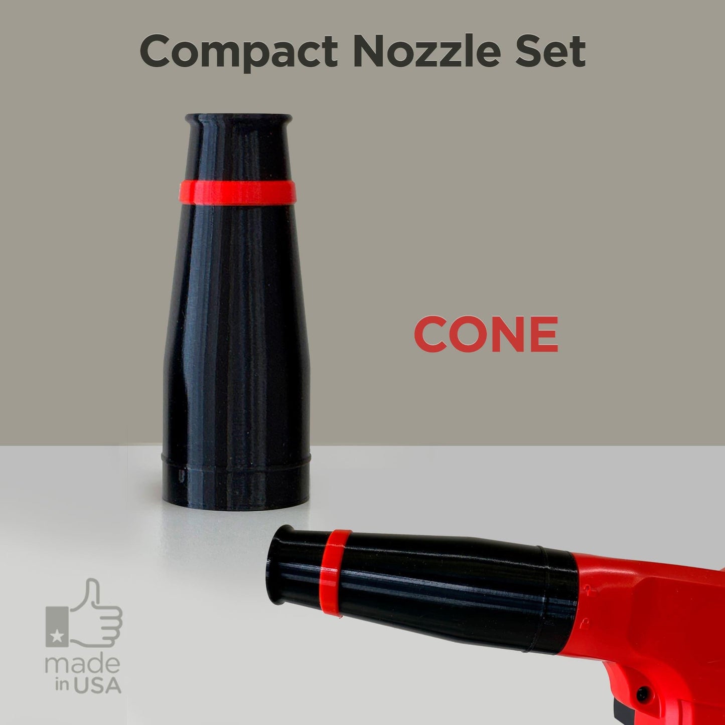 Compact Nozzles for BAUER 20V Cordless 200 MPH Compact Workshop Blower – Model 1916C-B