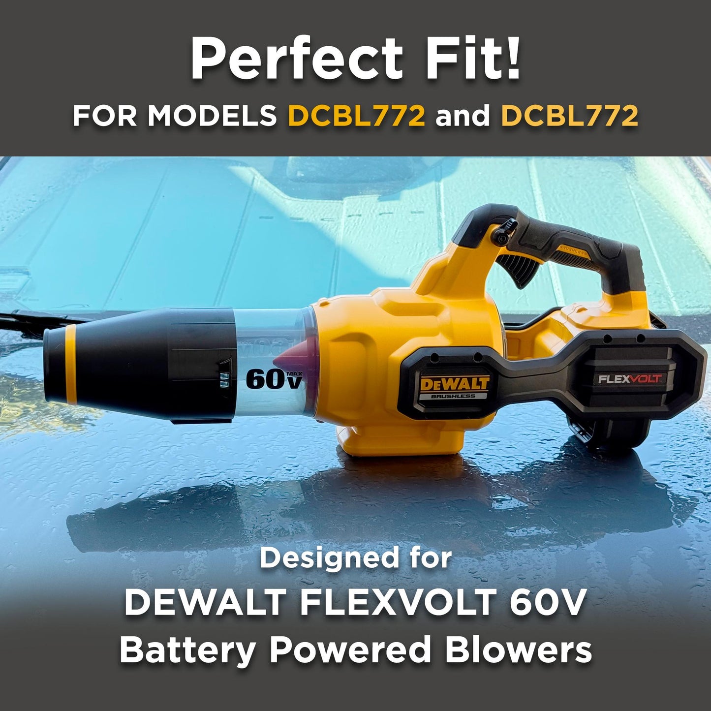 Car Detailing Nozzles for DeWalt Battery Powered Blower – Model DCBL777 and DCBL772
