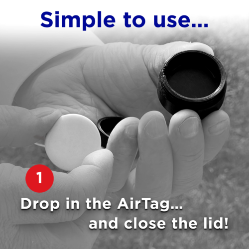 Apple AirTag Magnetic Holder | Weather-sealed GPS Tracker | 2 for $12