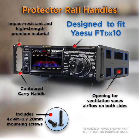 Carry Handles for YAESU FTDX10D Radio Transceivers