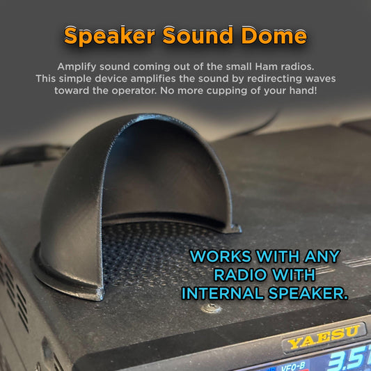 Speaker Sound Dome, Sound Amplifier, Acoustic Sound Dome, Audio Enhancer, HAM Radio Transceivers, ICOM, Yaesu, Kenwood