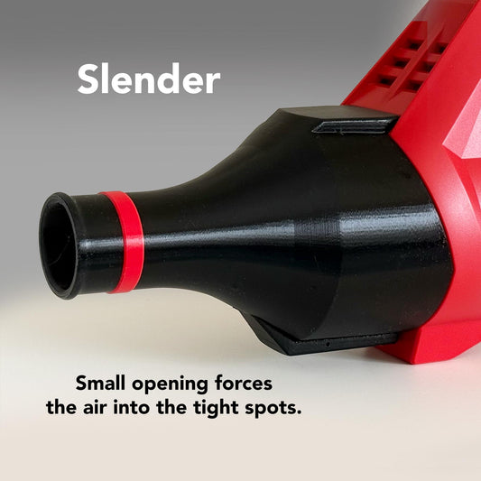 Slender Slim Nozzle for Milwaukee Cordless Leaf Blowers models 3017-20 and M18 FBLG3